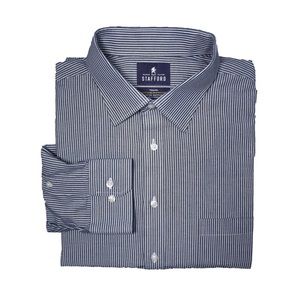 Stafford Black & White Long Sleeve Dress Shirt